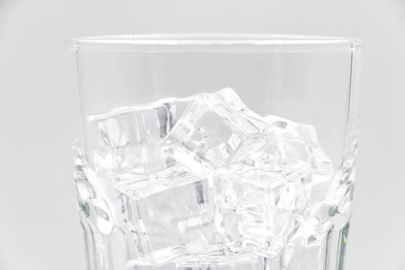Close-up of ice cubes in a glass